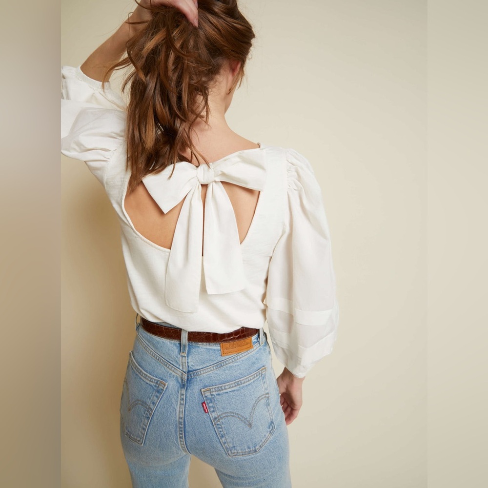 Nation LTD Cream Textured Top